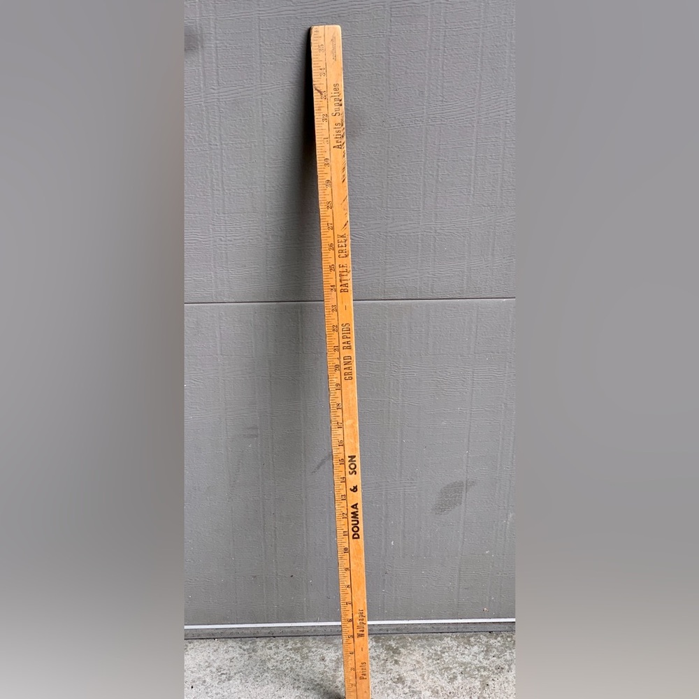 Vtg Douma & Son Grand Rapids Michigan Hardware Paint Advertising Yardstick